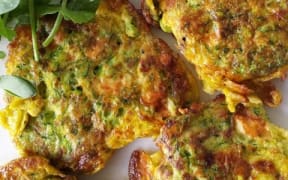 Courgette and feta fritters