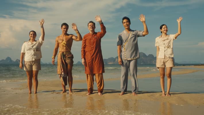 Scenes from The White Lotus season 3, shot in Thailand.