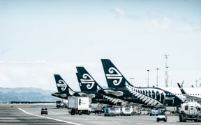 Air New Zealand planes at Auckland Airport.
