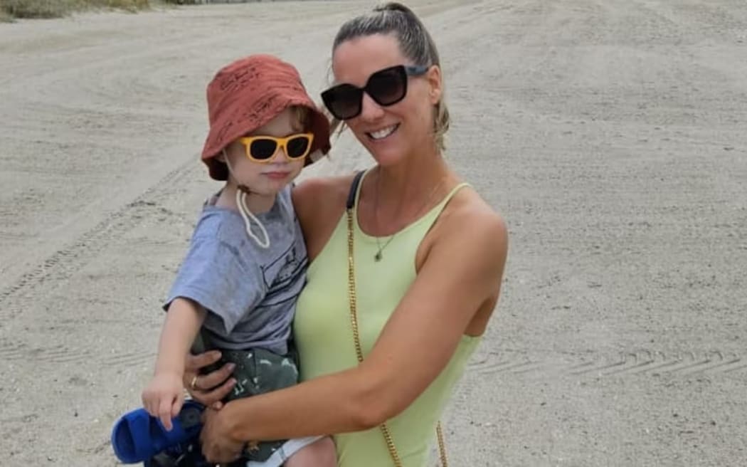 Jade Hart and her son Max, who was almost given five times the prescribed dose of liquid steroid.