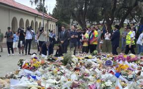 Israeli Ambassador to Australia arrives in Bondi.