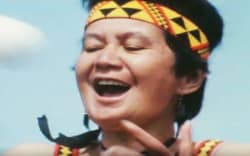 A member of the Pātea Māori Club performs in the music video for ‘Poi E’, co-directed by Waka Attewell and Paul Carvell.