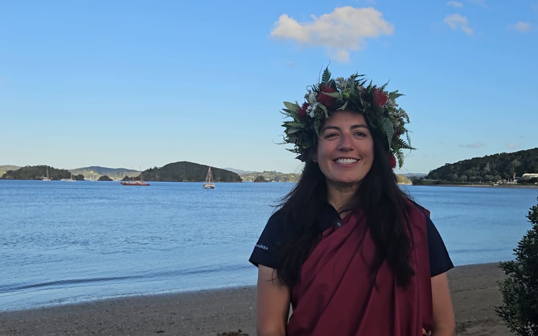 Lehua Kamalu captained the Hōkūleʻa on her voyage from Rarotonga to Aotearoa.