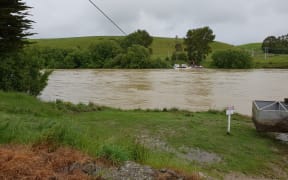 Clutha River is at high levels after heavy rain drenched the region for the past two days.