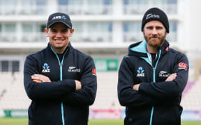 Tom Latham (left) and Kane Williamson
on 2021 tour of England.