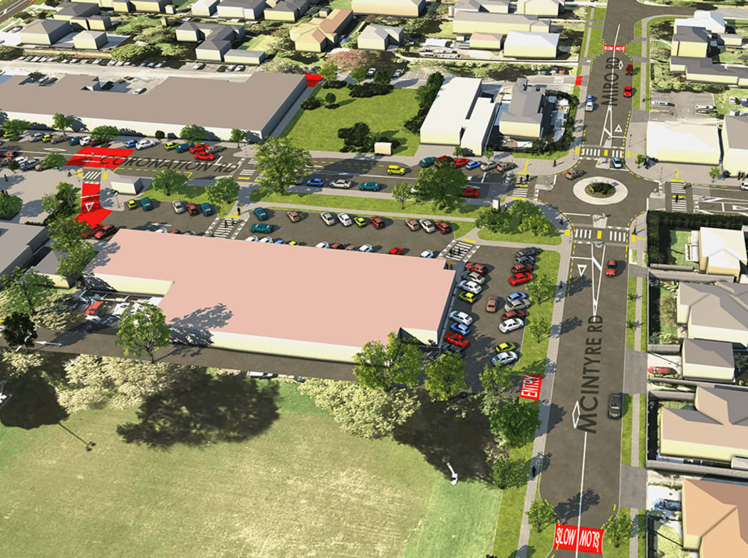 An artist's impression of improvements to Māngere Bridge village.