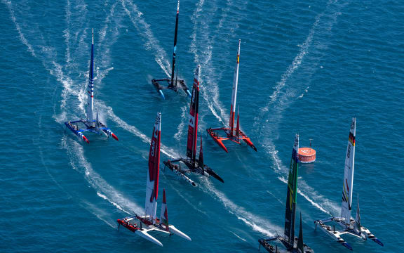 The field at the recent SailGP event in Bermuda.