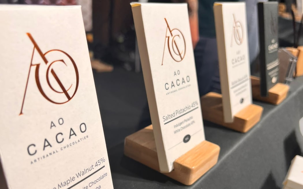 New Zealander Thomas Netana Wright showcased his chocolate label Ao Cacao at the Paris Salon du Chocolat, in October 2023.