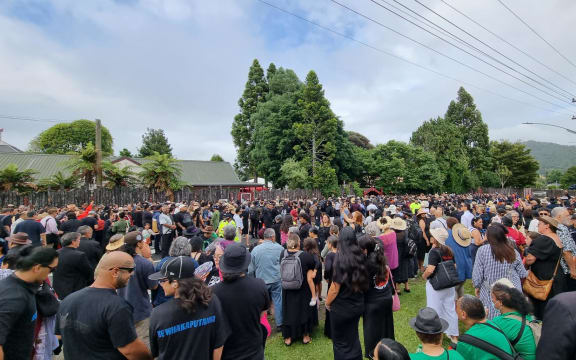 Thousands attended the national hui at Tuurangawaewae Marae on 20 January, 2024.
