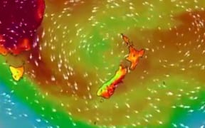Niwa map showing hot temperatures forecast in the east of NZ