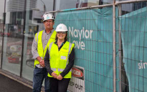 Project Manager Chris Haswell and Waikato Environmental Manager Stephanie Mayer from Naylor Love.