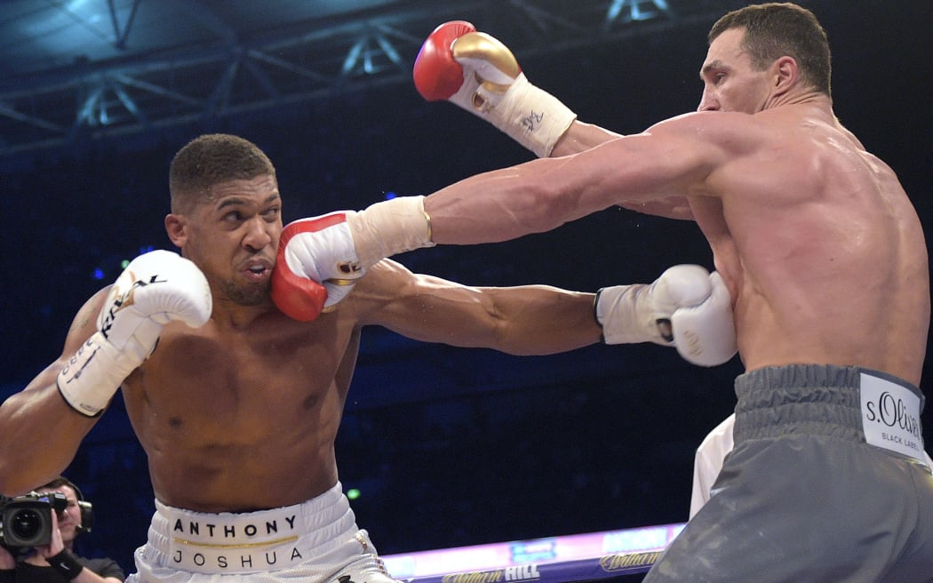 Anthony Joshua and Wladimir Klitschko fight at Wembley Stadium in front of a 90 thousand strong crowd.
