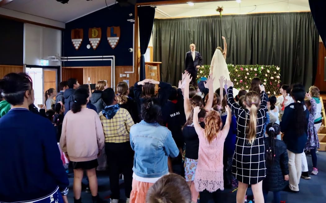 Christopher Wedderburn, a teacher of four years at the Tuatapere school in western Southland, on Friday remarried his new bride Emily Serafini.