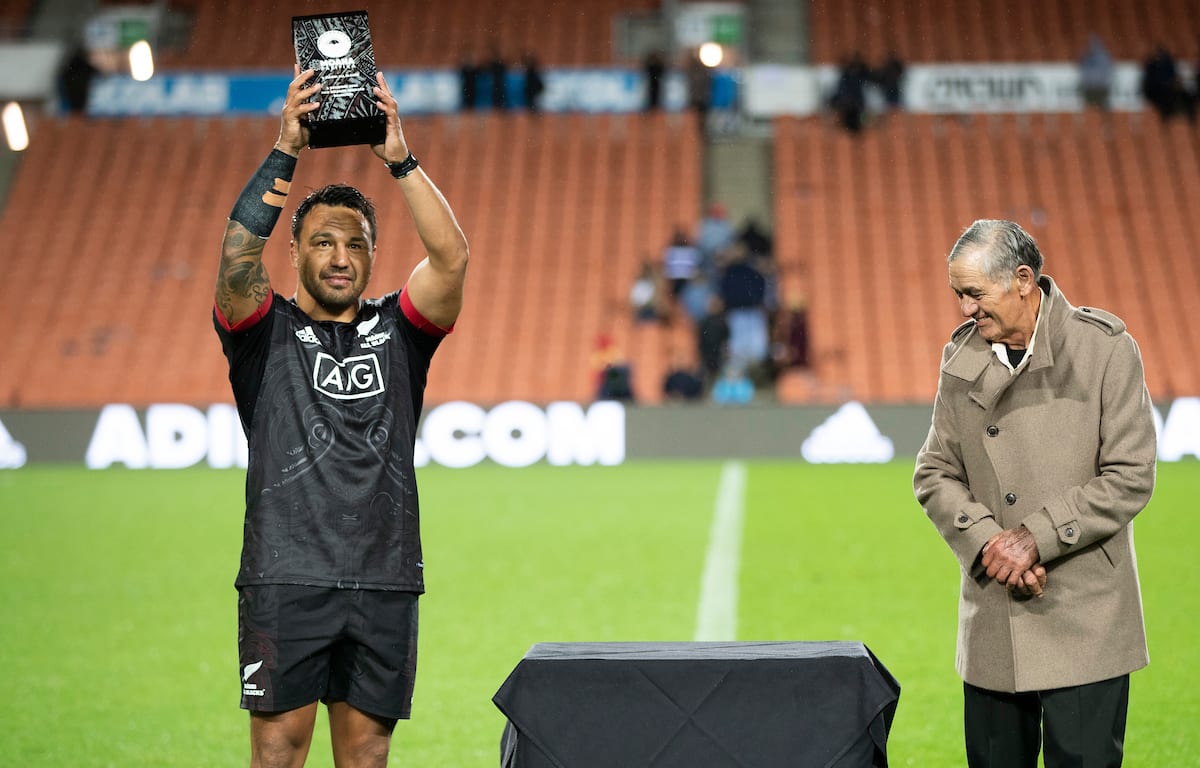 Māori All Blacks captain Ash Dixon after the rugby match between Māori All Blacks v Moana Pasifika.