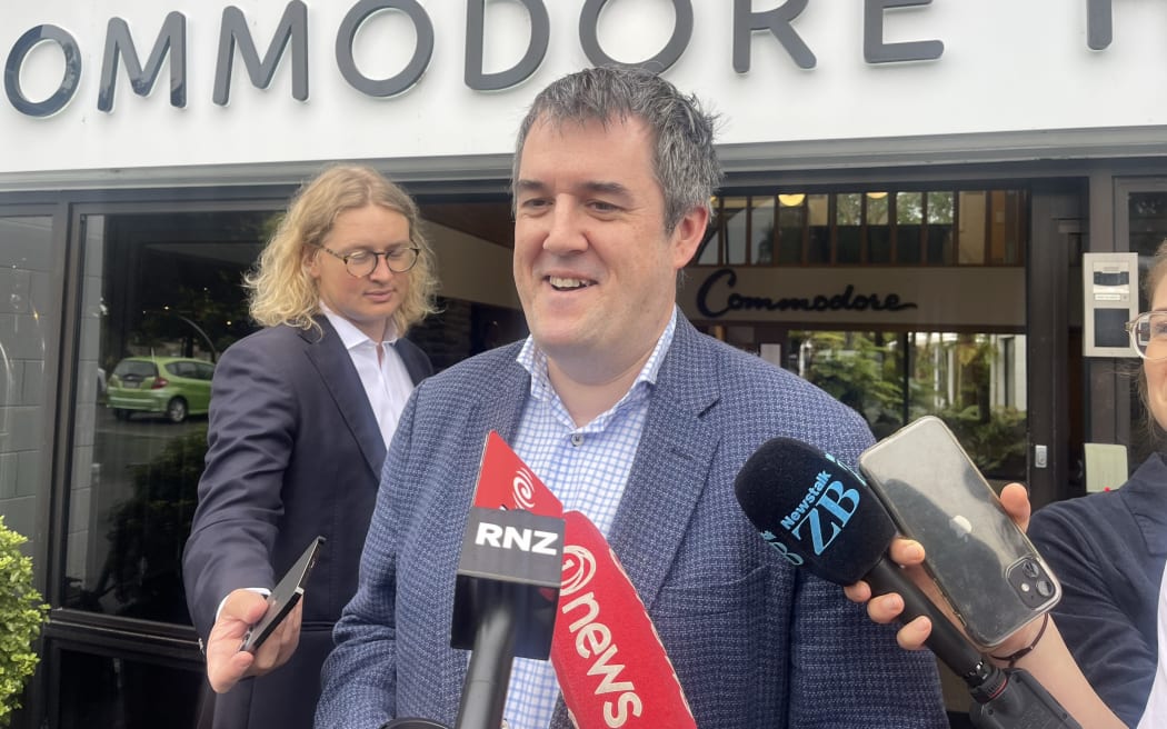 National's MP for Hutt South Chris Bishop at the party's caucus retreat.