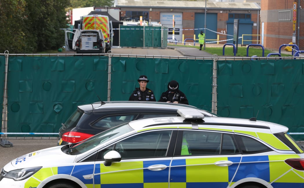 THURROCK, ENGLAND - OCTOBER 23: A view of the site where 39 bodies were discovered in the back of a lorry on October 23, 2019 in Thurrock, United Kingdom.