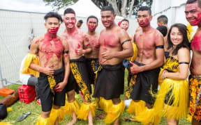 Backstage at Polyfest 2015.