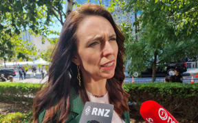 Prime Minister Jacinda Ardern speaks to media in New York where she is attending the UN General Assembly.