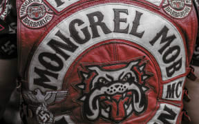 Mongrel Mob, gang patch, identifies particular person. DO NOT USE AS GENERIC