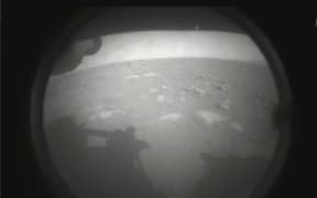 One of the first images from NASA's Mars rover Perseverance.