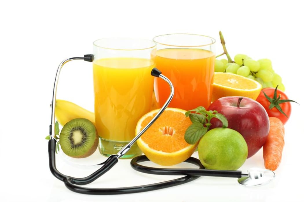 fruit and stethoscope