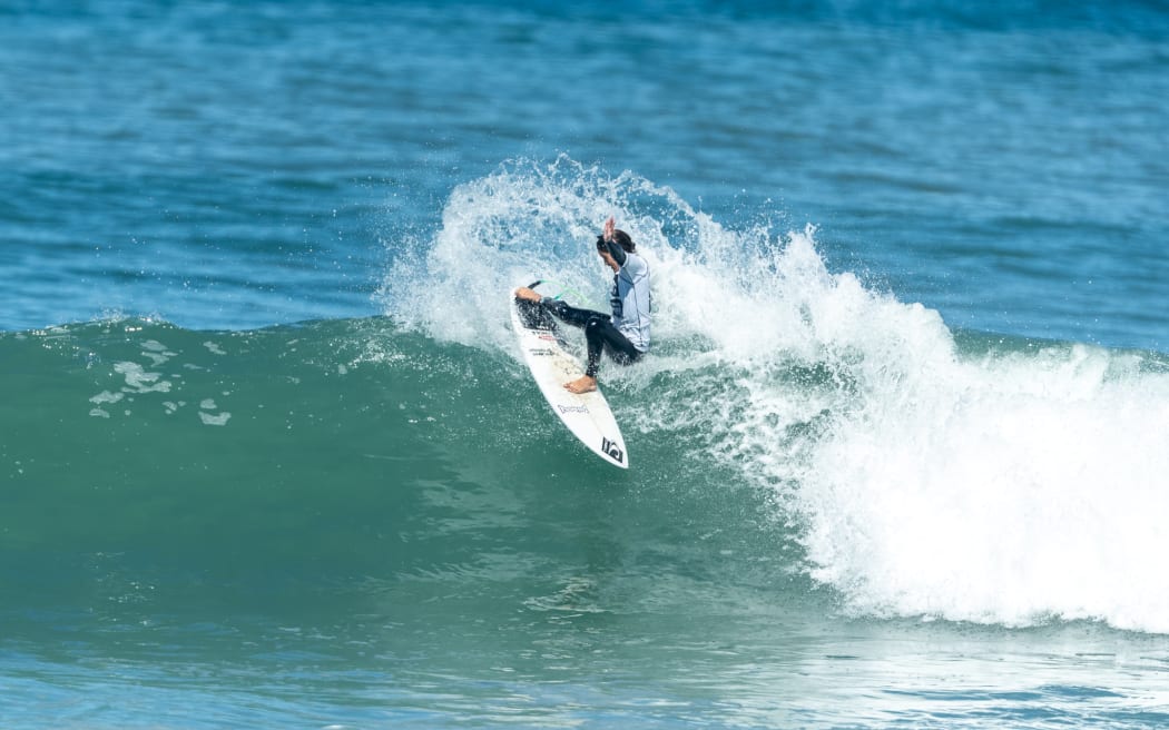 Leia Millar at the New Zealand Surfing Championship.