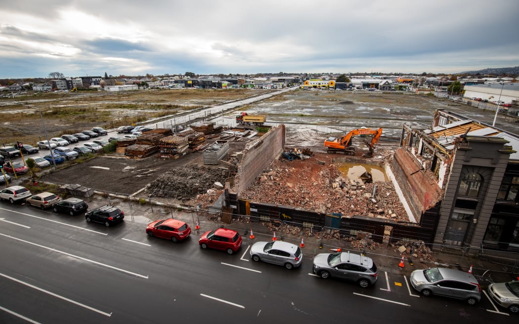 Construction site of the new Christchurch Stadium