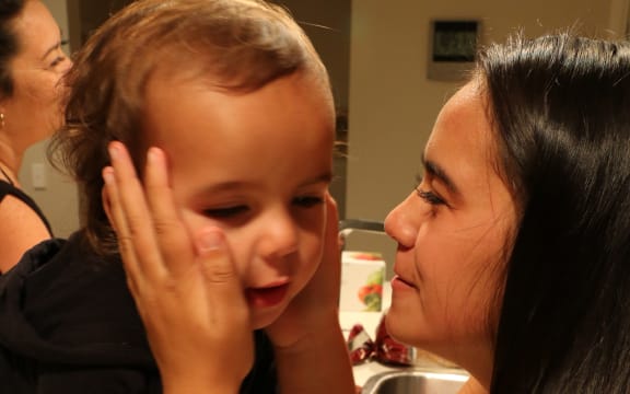 Rhiarne and toddler Braydon