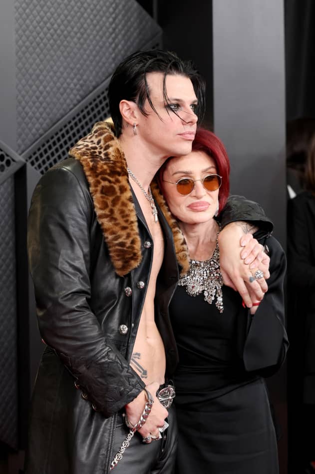 (L-R) Yungblud and Sharon Osbourne attend the 68th GRAMMY Awards at Crypto.com Arena on February 01, 2026 in Los Angeles, California.