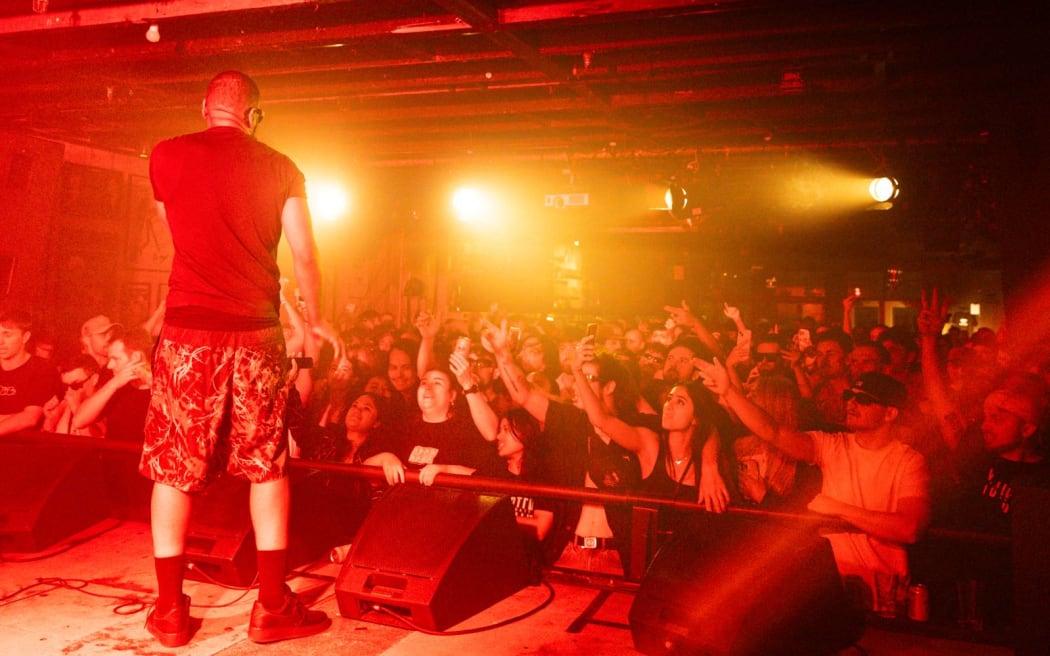 Flowdan performs at the San Fran in Wellington.