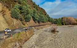 Crews are actively working on repairs to State Highway 1 leading to Kaikōura that was badly damaged in a severe weather event this week. Pic taken 9 July 2026.