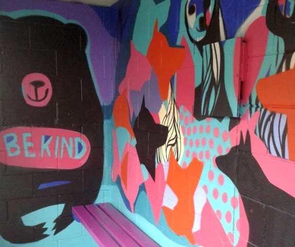 Bus shelter in Newlands.