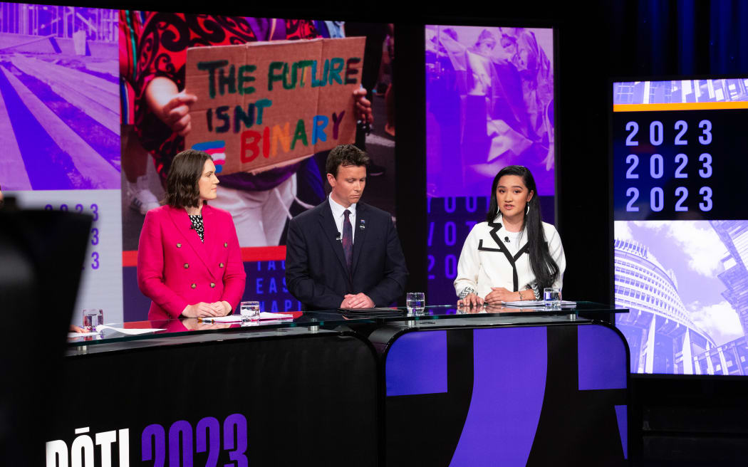Participants in the TVNZ Young Voters' Debate.