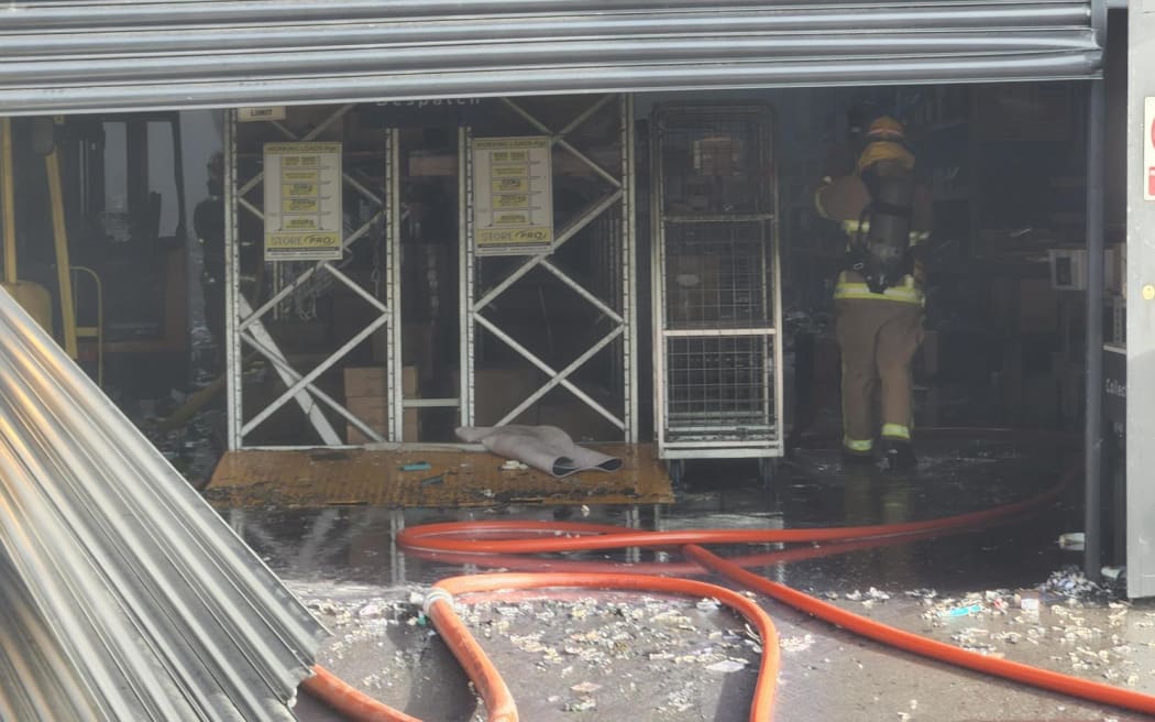 Fire in Onehunga warehouse