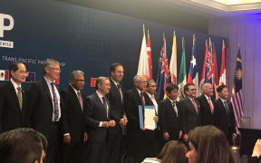 Closing the signing ceremony of the CPTPP in Santiago, Chile.