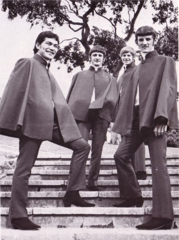 The Simple Image 1968. left to right Harry Leki lead guitar and vocals, Ron ‘Cass’ Gasgoine on bass and vocals, Gordon Wylie on drums and Barry Leef on rhythm guitar and vocals.