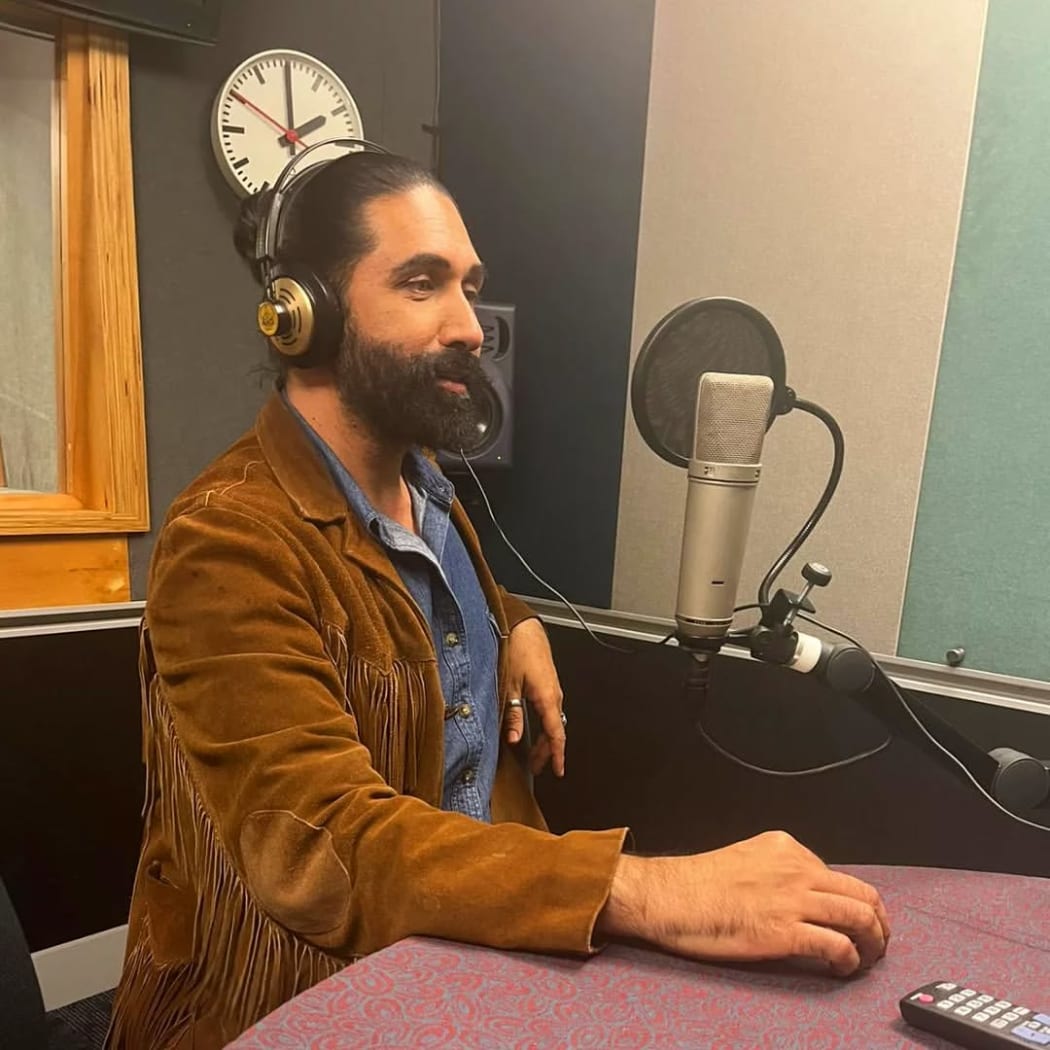 Colin Mathura-Jeffree in the RNZ studio.