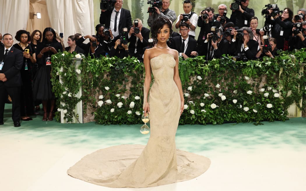NEW YORK, NEW YORK - MAY 06: Tyla attends The 2024 Met Gala Celebrating "Sleeping Beauties: Reawakening Fashion" at The Metropolitan Museum of Art on May 06, 2024 in New York City. (Photo by Jamie McCarthy/Getty Images)