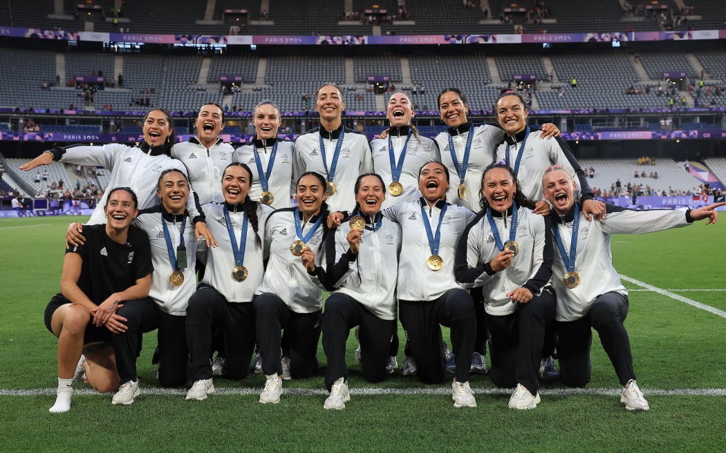 New Zealand v Canada, Rugby Sevens - Women’s gold medal match, Paris Olympics at Stade de France, Paris, France on Thursday 30 July 2024. 
Photo credit: Iain McGregor / www.photosport.nz