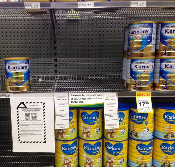 Baby formula was pulled off supermarket shelves last year after suspected contamination of the product.
