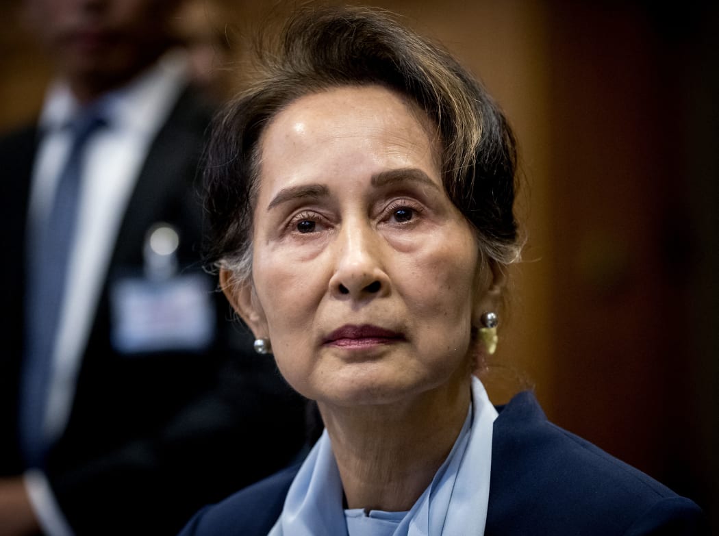 file photograph taken on December 11, 2019, of Myanmar's State Counsellor Aung San Suu Kyi