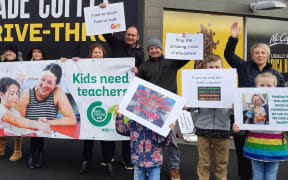 Striking teachers in New Plymouth