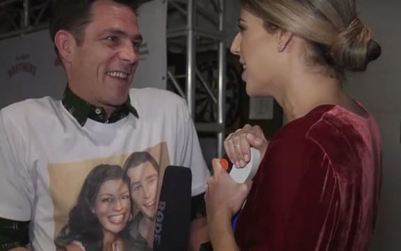 Alex Behan interviews Brooke Fraser (Brooke Ligertwood) backstage at the 2018 NZ Music Awards