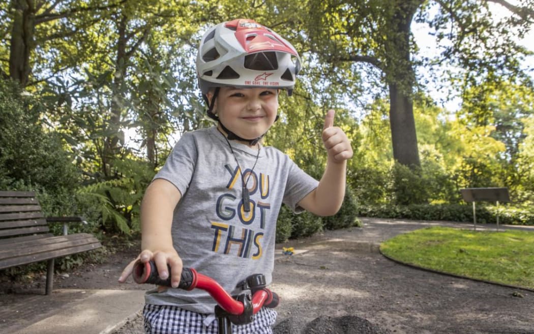 Willy in 2022, shortly after his neuroblastoma diagnosis.