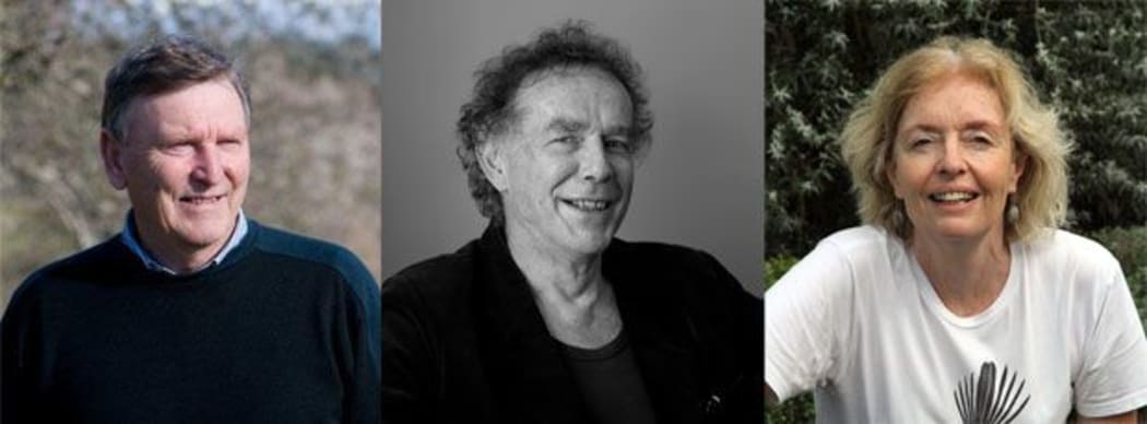 Owen Marshall, Martin Edmond and Michele Leggott.