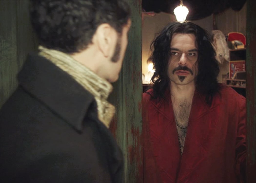Jemaine Clement as the 862 year old vampire Vladislav in 'What We Do in the Shadows' (with Taika Waititi's character Viago)