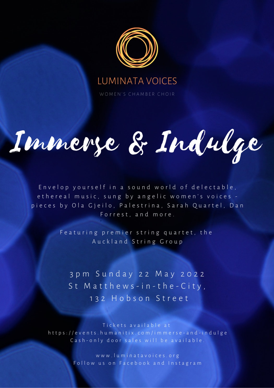 Illuminata Voices Immerse and Indulge Poster