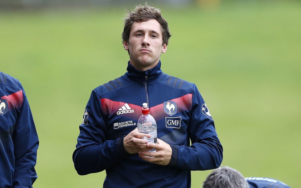 French rugby player Baptiste Serin at a training session ahead of the upcoming test series against the All Blacks.