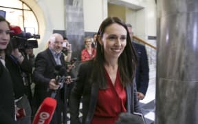 Jacinda Ardern NZFirst/Labour before meeting