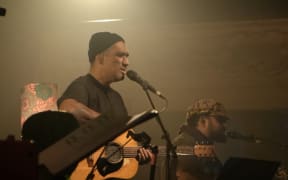 Troy Kingi and Dallas Tamaira with the Bill Withers Social Club